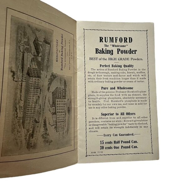 Vintage Rumford Baking Powder Promotional Cookbook Ephemera Booklet u - Picture 3 of 3